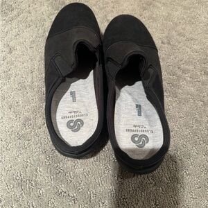 Clarks Black Casual Slip-Ons
